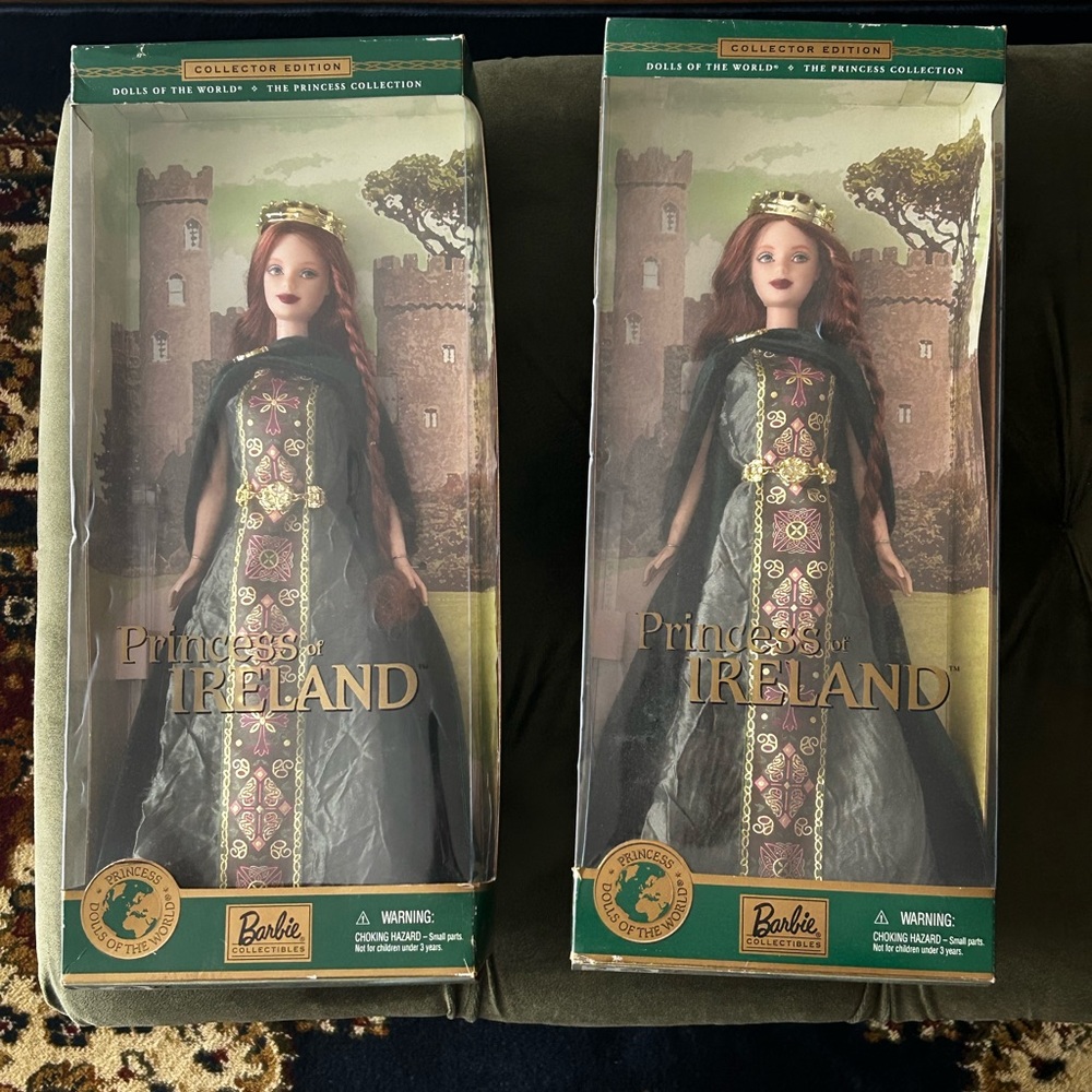 NWOT: Barbie Princess of Ireland dolls
